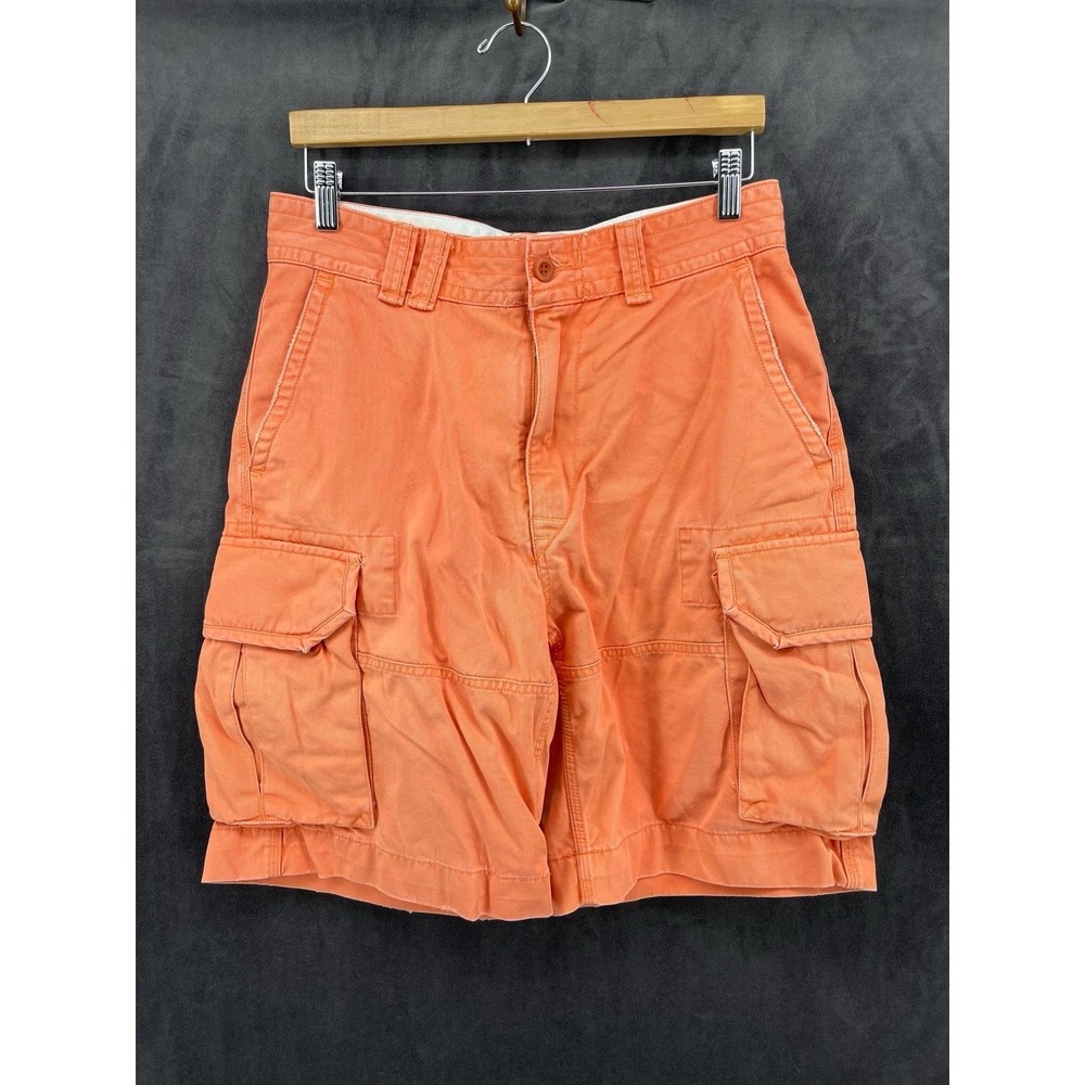 Polo Ralph Lauren Men's Size 32 Cargo Shorts Orange Flat Front Utility Pockets